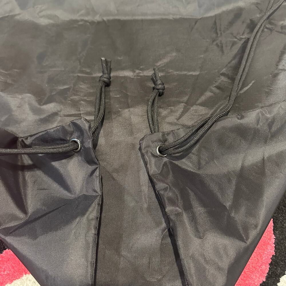 Balenciaga Black Nylon Drawstring Backpack Bag – 23" x 19.5" - Picture 5 of 6